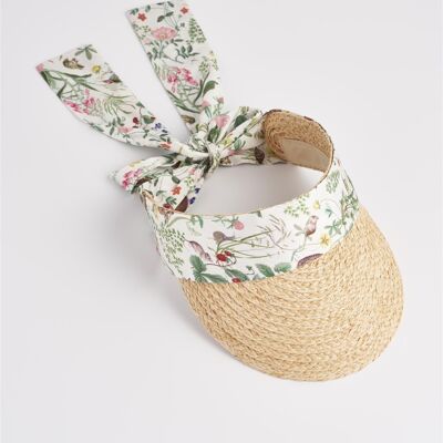 Visera de rafia marfil Meadow Creature