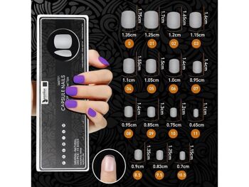 MATTE PLUS CAPSULE NAILS 240PCS-SQUOVAL/NATURAL MJP240-QN