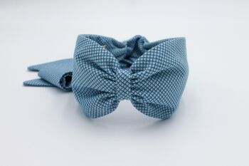 Bandeau turban à nœud bleu 2