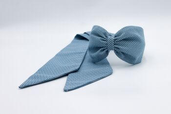Bandeau turban à nœud bleu 3