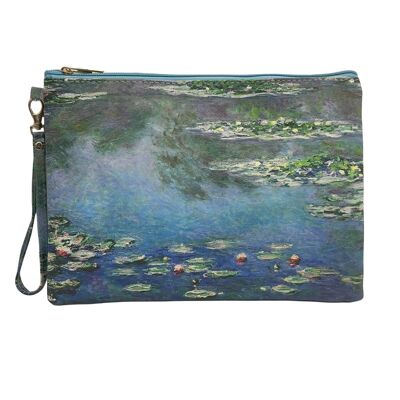 Claude Monet Water Lily Print - Clutch