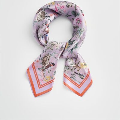 Meadow Creatures Lilac Square Scarf