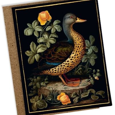 Mini greeting card duck