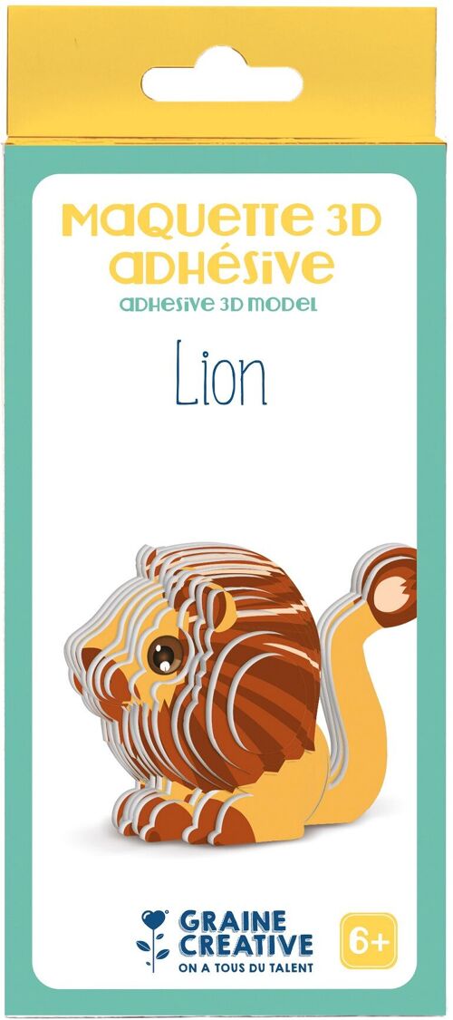 MAQUETTE  ADHESIVE 3D lion