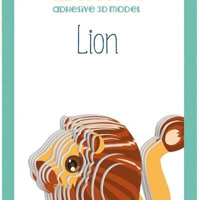 MODELO ADHESIVO 3D león