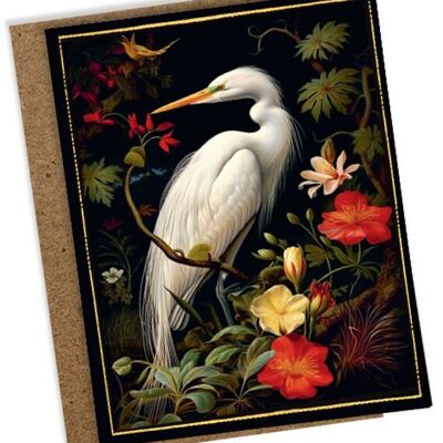 Mini greeting card heron