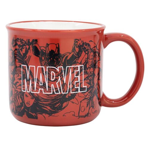 Stor taza ceramica desayuno 400 ml en caja regalo marvel pattern