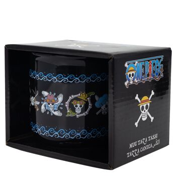 Stor tasse de petit-déjeuner en céramique 400 ml dans un coffret cadeau une pièce crânes anime 3