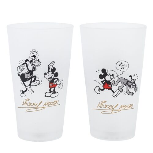 Stor set 2 vasos casual de cristal 490 ml mickey mouse vintage