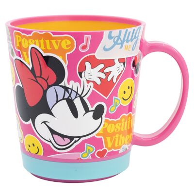 Stor taza antivuelco pp 410 ml minnie mouse flower power