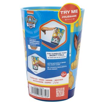 Stor verre anti-basculement pp 470 ml Paw Patrol Boy Salut là 3