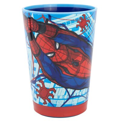 Stor Anti-Kipp-Glas PP 470 ml Spiderman-Dimension