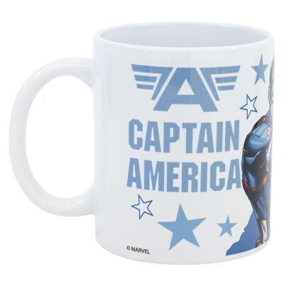 Stor taza ceramica sublimacion 325 ml avengers captain america shield attack