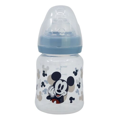 Stor biberon cuello ancho 150 ml tetina silicona 3 posiciones mickey mouse full of smiles