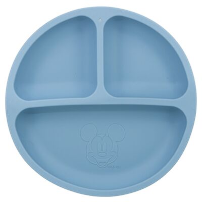 Stor assiette divisée en silicone mickey mouse