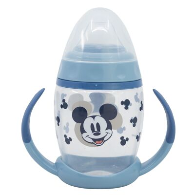Stor fancy training cup 270 ml with silicone mouthpiece mickey mouse full of smiles