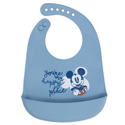 Stor babero de silicona mickey mouse full of smiles