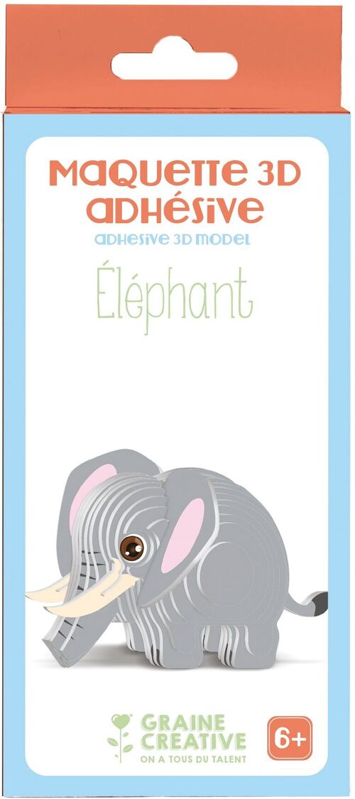 MAQUETTE  ADHESIVE 3D elephant