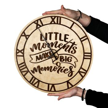 Horloge murale silencieuse en bois 5