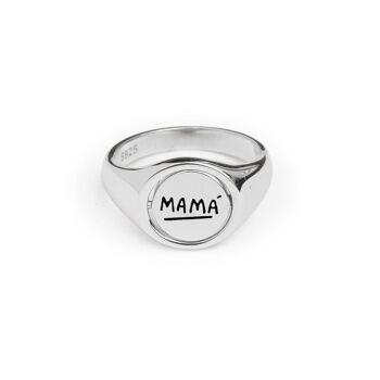 Bague en argent filante maman 2