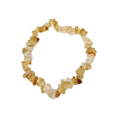 Gemstone Crystals Chip Stretch Bracelets - Yellow Aventurine