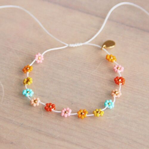 Daisy flower anklet/bracelet - mix color