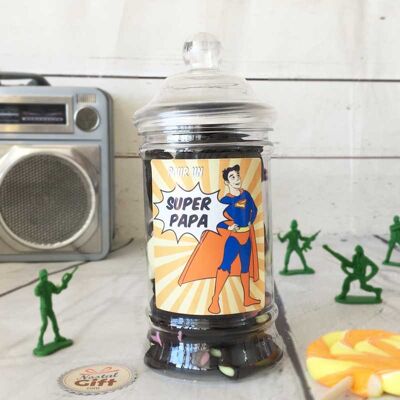 Papa Candy Box – 50 Lakritze – „Superhero Dad“