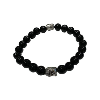 Bracelets en cristal de Bouddha - Onyx noir