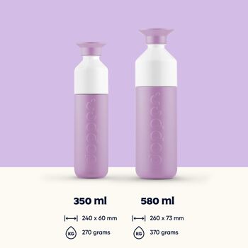 Bouteille Thermos Isotherme Dopper Throwback Lilas 350ml 2