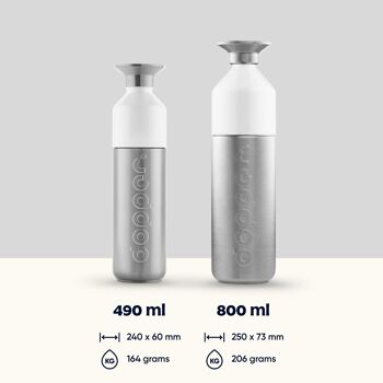 Bouteille d'eau en acier Dopper édition limitée argent 490 ml 2