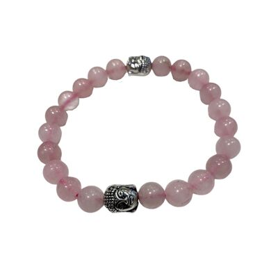 Bracelets en cristal de Bouddha - Quartz rose