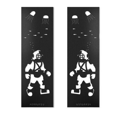 Laser cut bookmark - Diver