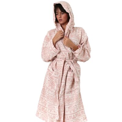 Muslin Hooded Bathrobe