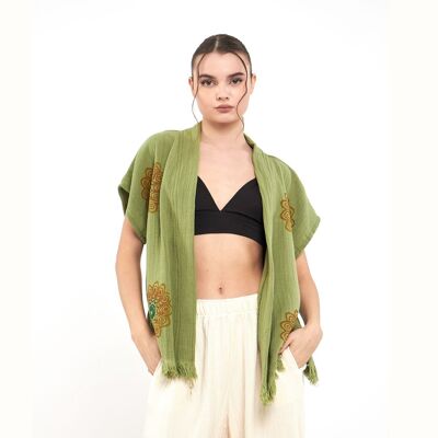 Cardigan - Flower Of Life - Green