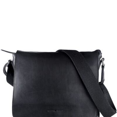 Bolso Bandolera Negro Puro Cuadrado 1107-20