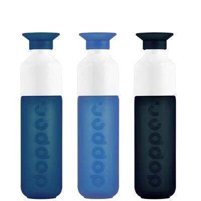 Dopper Original Water Bottle - Deep Blue Sea Collection Mixbox (4x3 pcs)