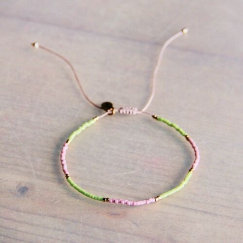 Miyuki bracelet color blocking – lilac/green