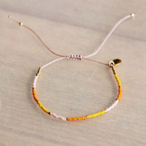 Miyuki bracelet nude/yellow/orange