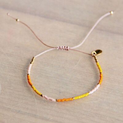 Pulsera Miyuki nude/amarillo/naranja