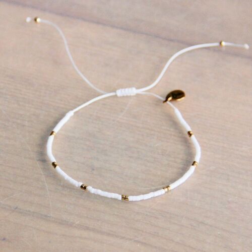 Miyuki bracelet white/gold