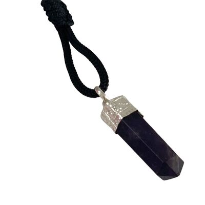 Crystal Pencil Pendant, 25-30mm - Amethyst