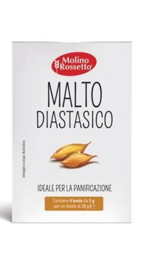 Diastatic malt powder by Molino Rossetto - 4 bags x 5 gr