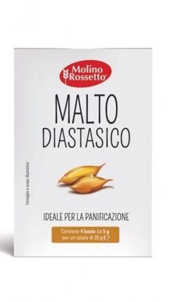 Poudre de malt diastatique de Molino Rossetto - 4 sachets x 5 gr 1