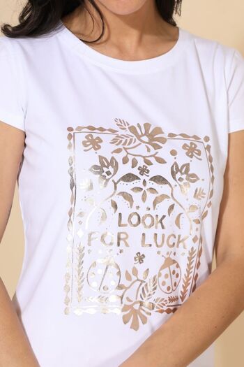 T-shirt coton Look for luck 2