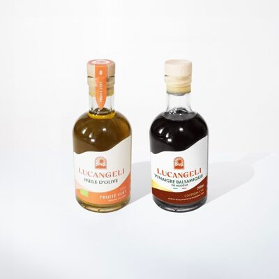 Duo aus Bio-Olivenöl und Balsamico-Essig g.g.A