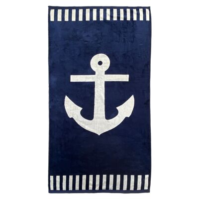 HOUSTON Jacquard velor terry beach towel 100x175cm