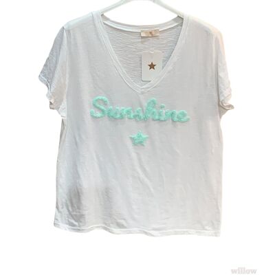 Besticktes Sunshine-T-Shirt