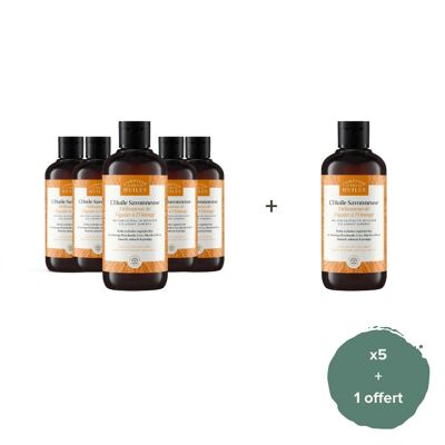 Set of 5 + 1 free - ORGANIC Soapy Oil - Fig Tree with Orange - 250ml