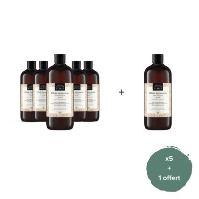 Set di 5 + 1 omaggio - Olio saponoso BIOLOGICO - Senza profumo - 500ml