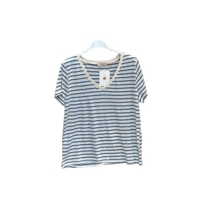 Linen and cotton sailor T-shirt